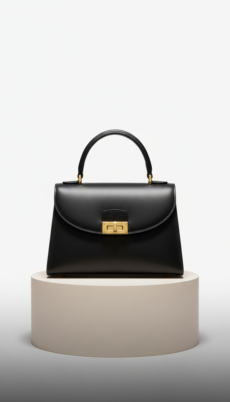 Structured Clutch With Bold Hardware