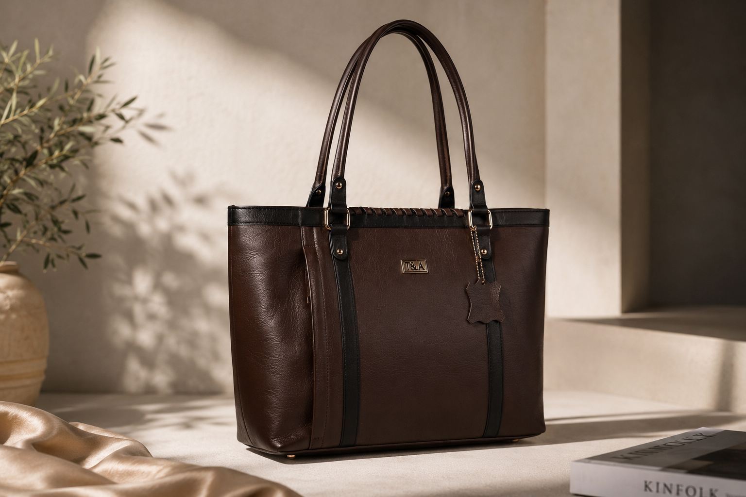 T&A Chelsea Work Tote | Expresso Brown |