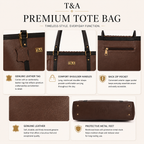 T&A Chelsea Work Tote | Expresso Brown |