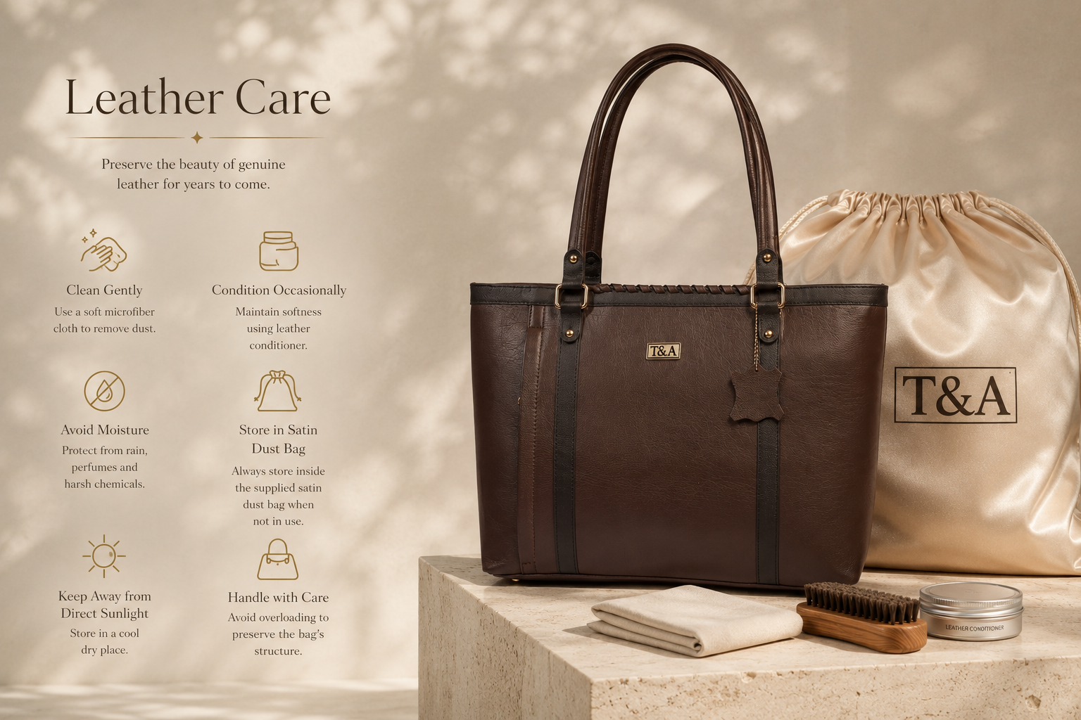 T&A Chelsea Work Tote | Expresso Brown |
