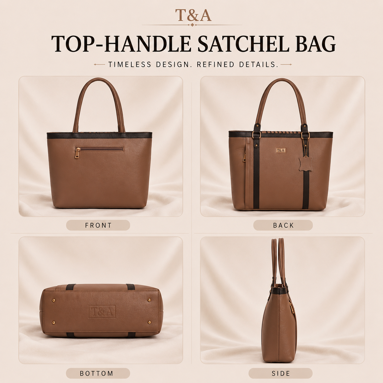 T&A Chelsea Work Tote | Saddle Tan |